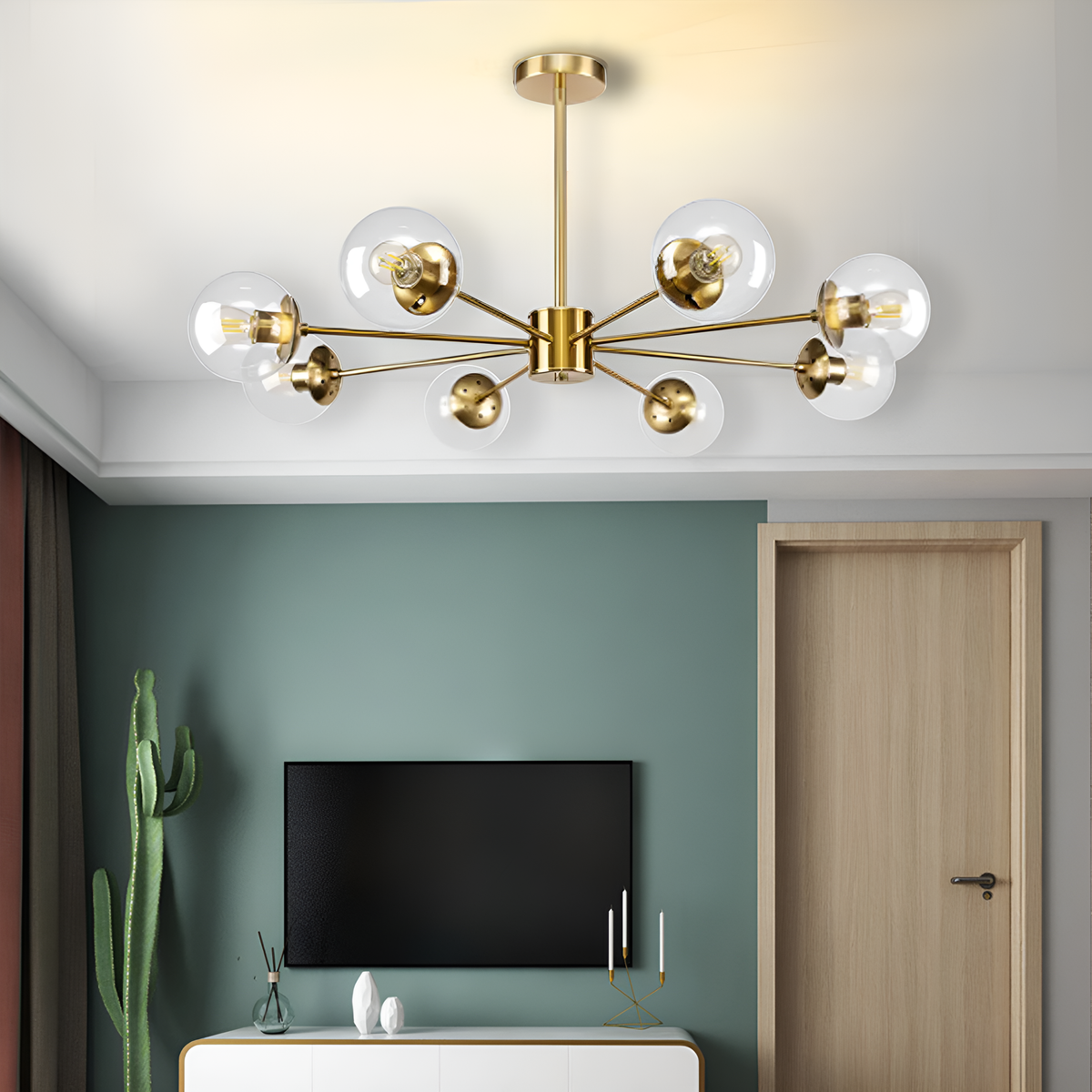 Люстра Wendy E27 D-80cm Gold + Clear 250431-100004569