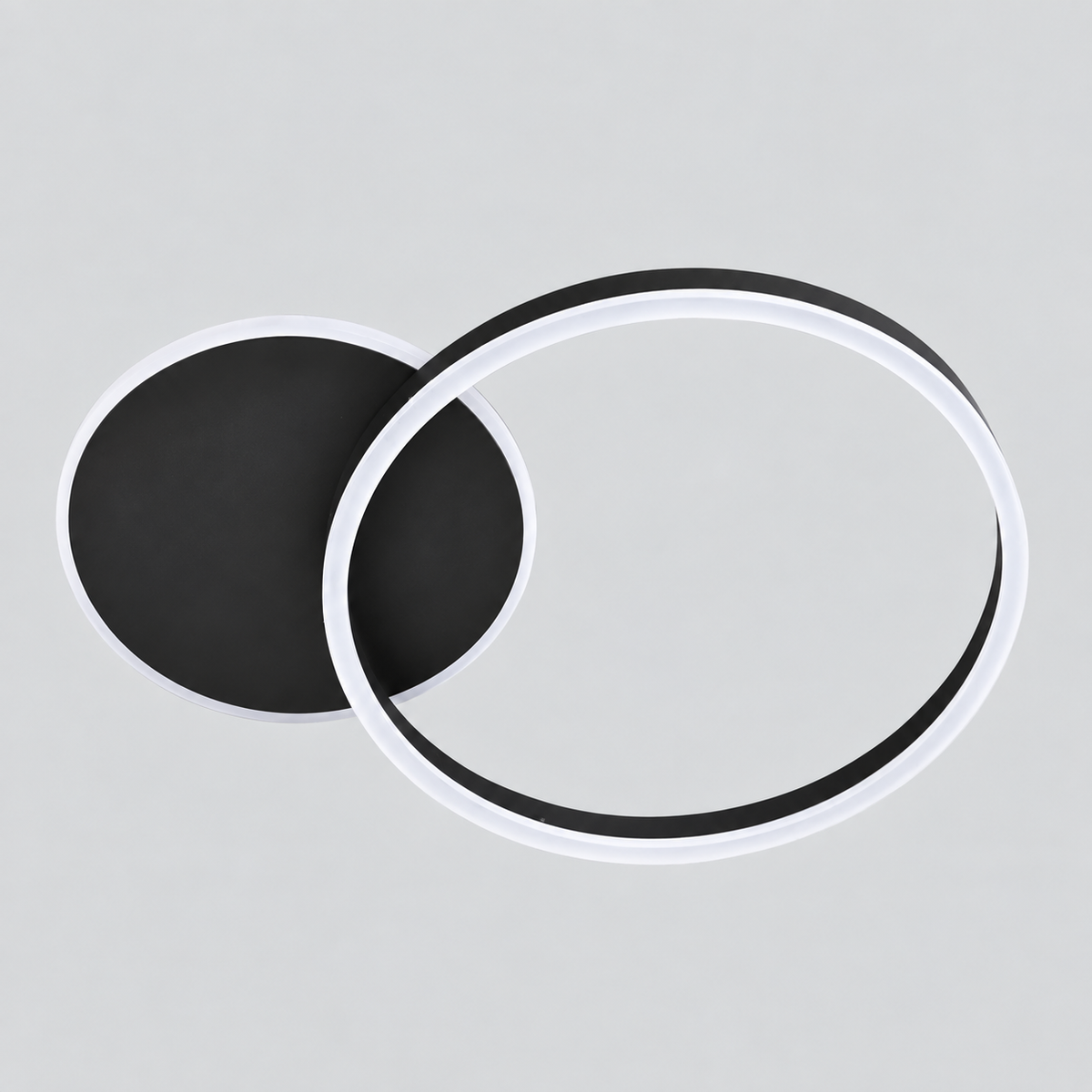 Світильник чорний стельовий H - 5 cm W - 55 cm Led 40W 4000K Black + White Circle Duo 260940-100008934