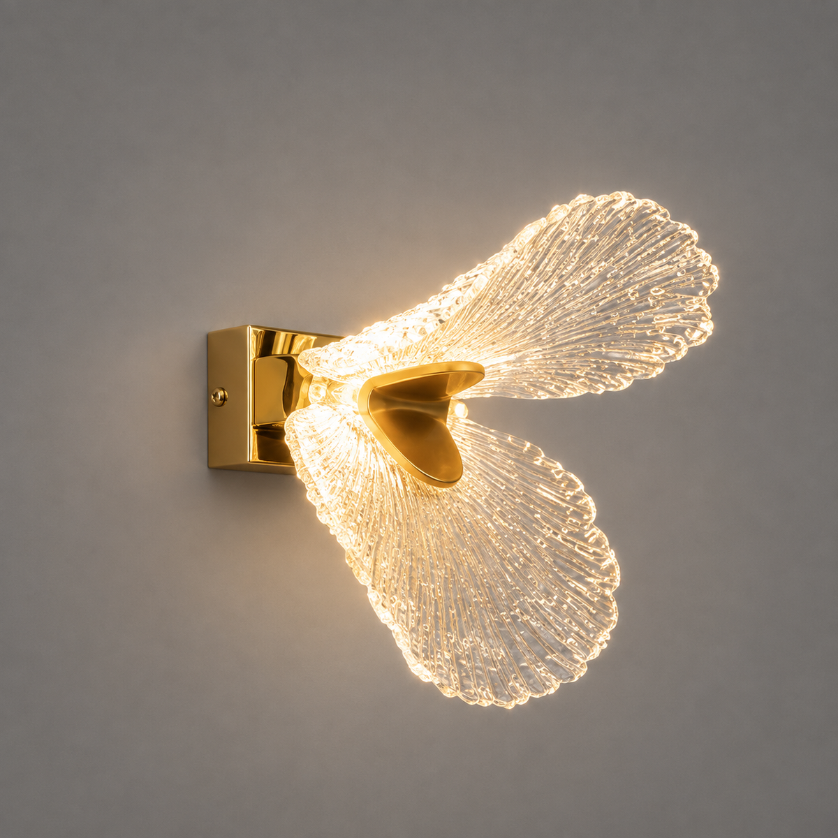 Світильник настінний золотий H - 25 cm Led 6W Gold Flower 260822-100008636
