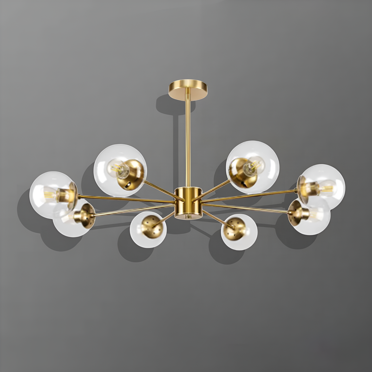 Люстра Wendy E27 D-80cm Gold + Clear 250431-100004569