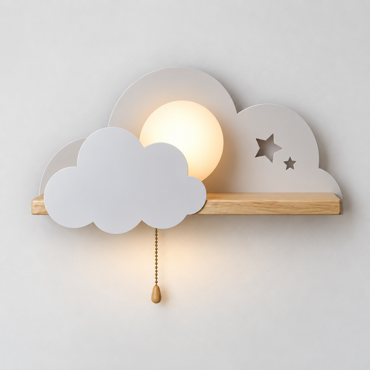 Настінний світильник білий хмаринка L-45 cm H-21 cm E27 White Cloud 260958-100008937