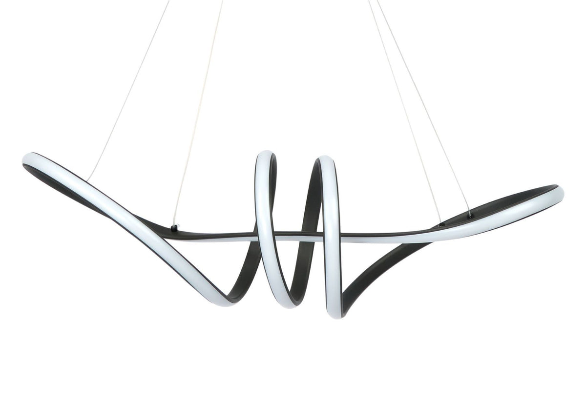 Люстра підвісна чорна геометрична L-72 cm Led 47W 4000K Black Geometry 250980-100006040