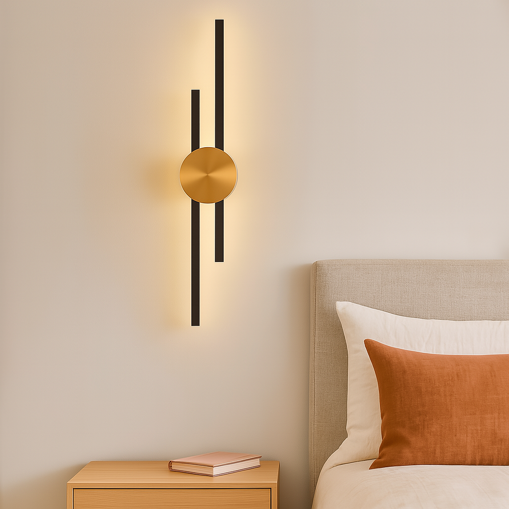 Бра Even Lamp H-60 cm / H-90 cm Gold & Black 240822-100003569