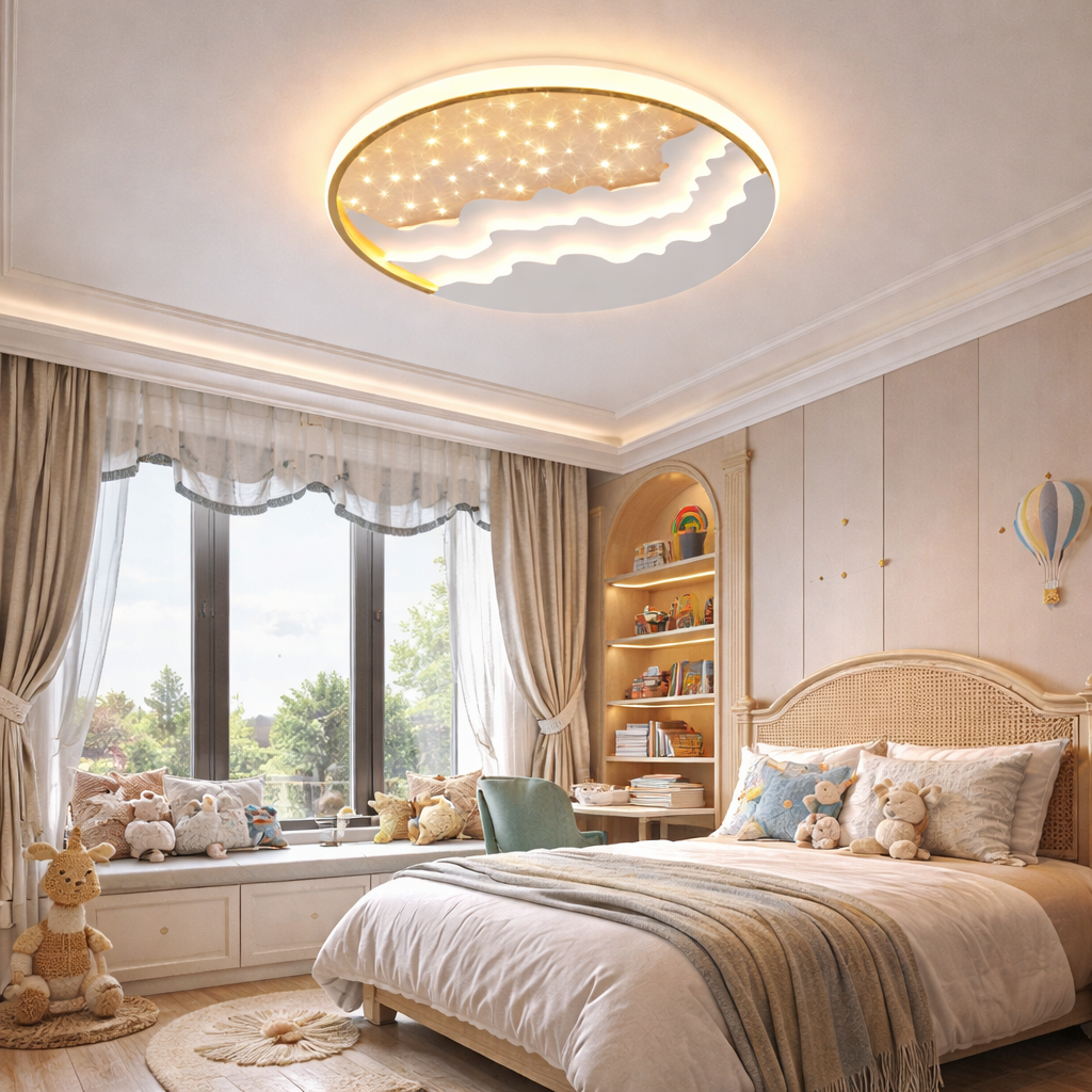Стельовий світильник із зірочками Stars D-50 cm Led 70W 3000–4500–6000К Gold White Blue Mountain sky 251218-100006919