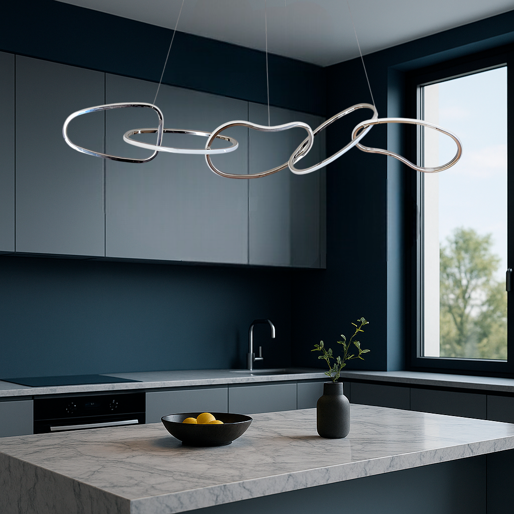 Люстра підвісна Circle Chrome х5 L-149cm 86W 4500K 250535-100005003