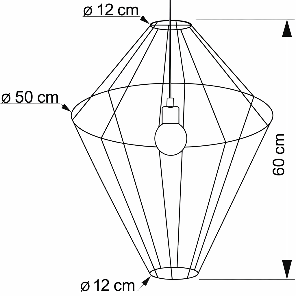Підвісний світильник з чорним корпусом та бежевим абажуром D-50 cm E27 Black + Beige Rhombus 260144-100007303