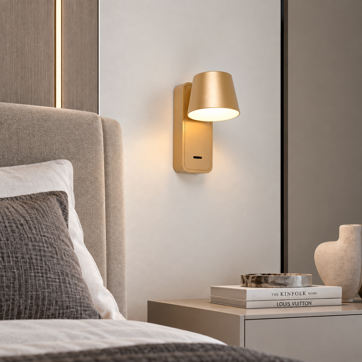 Світильник золотий настінний H - 15 cm Led 5W 4000К Gold Dommy 260936-100008944