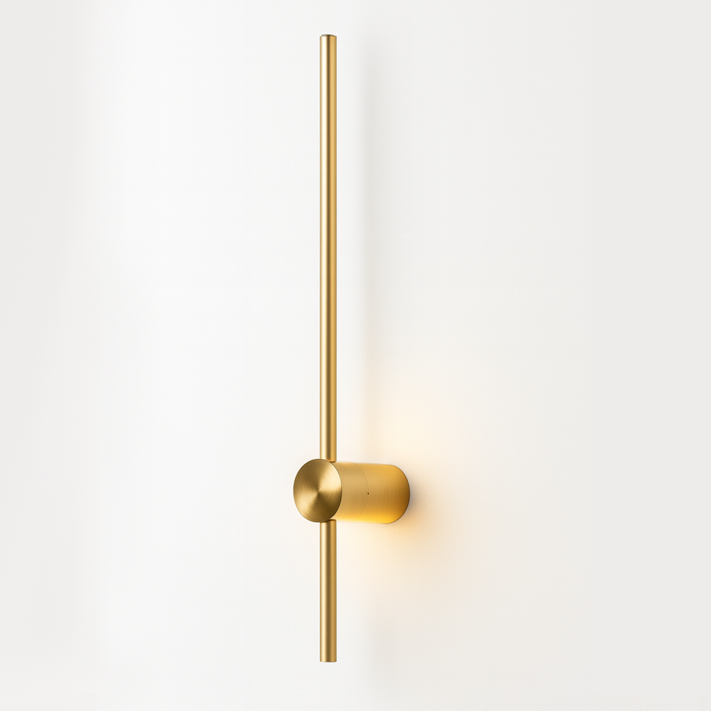 Світильники настінні золоті H-60cm / 90 cm / 125 cm Led 7W / 9W / 12W Gold 4000K Pipe Line 251036-100006397