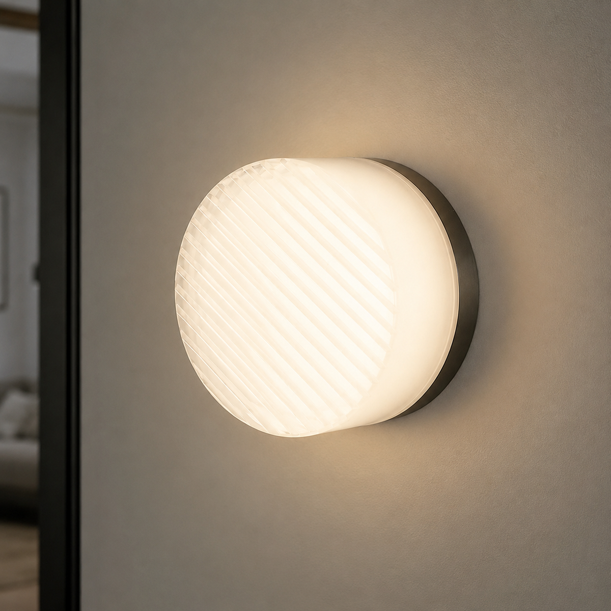 Настінний світильник D-14 cm Led 8W 3000K Nickel + White Lori 260818-100008696
