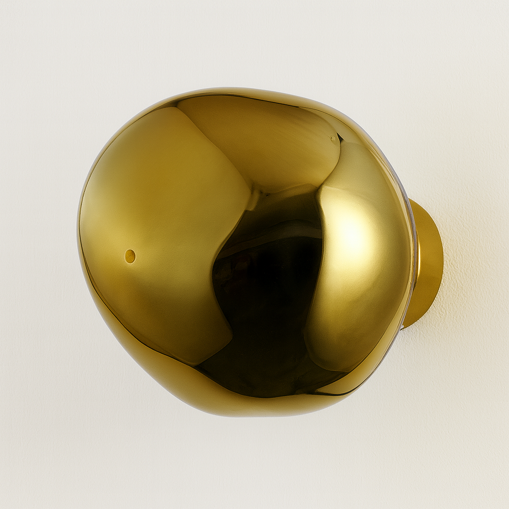 Настінний світильник золотий з плафоном органічної форми H-31 cm E27 Gold Melt plazma 250931-100006073