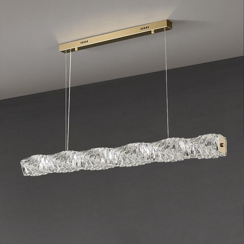 Підвісний світильник золотий L-120 cm / 150 cm Led 110W / 138W Gold Care luxury Crystal 240522-100003271