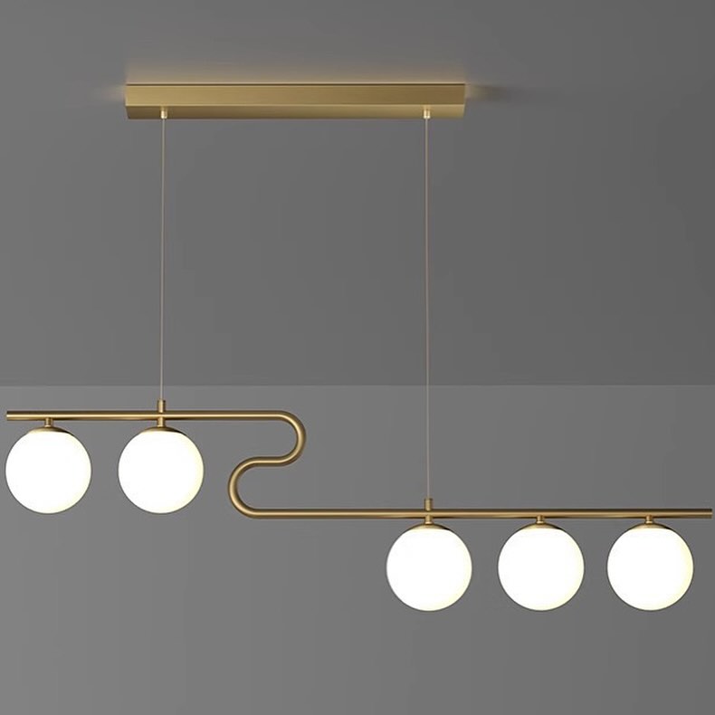 Підвісний світильник Zigzag ball L1200 5xE27 Gold + White 240488-100003227