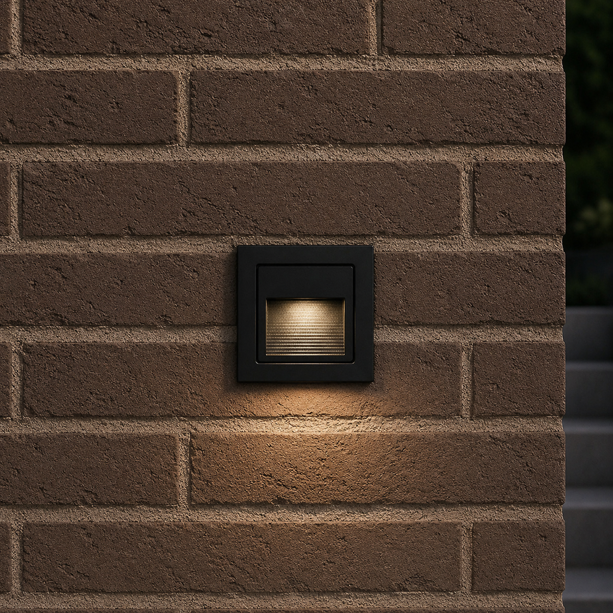 Світильник чорний врізний для підсвітки сходів H-8,5 cm Led 3W step light Black Megan 260719-100008387