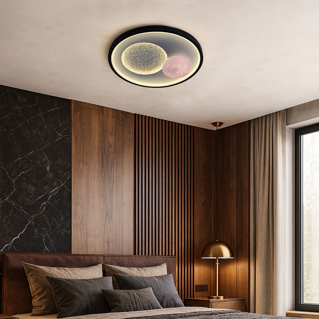 Люстра стельова світлодіодна D-30 cm Led 50W White + Grey Universe 2 spheres 251253-100006767