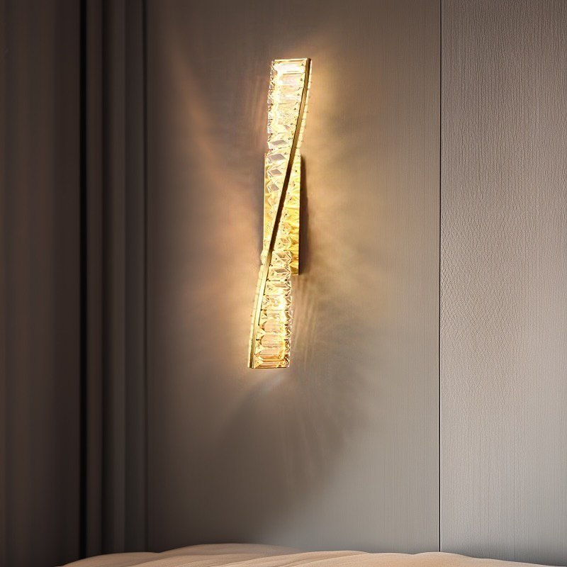 Настінний світильник H-40 cm Led 12W 3000K 4000K 6000K Gold Diamond Crystal 241122-100003969