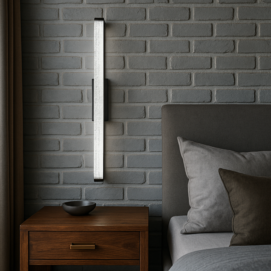 Світильник настінний чорний з кришталевим плафоном H-60 cm Led 22W Black Crystal diamond Plane 251176-100006675