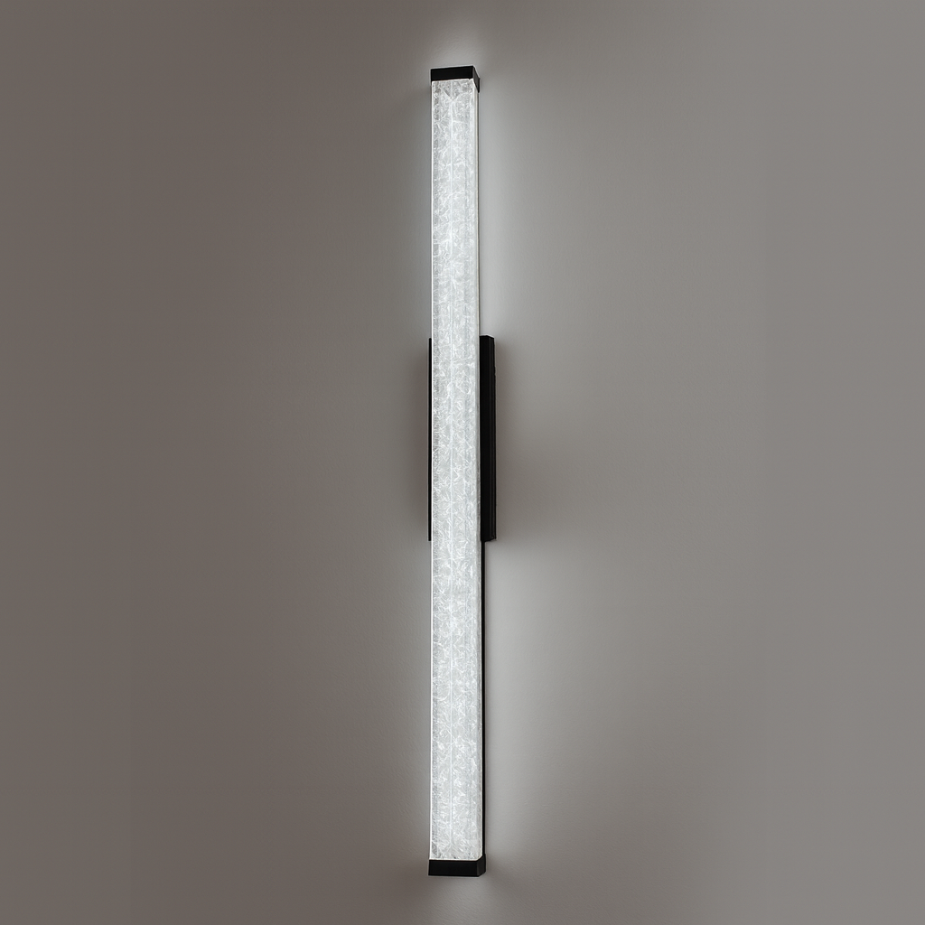 Світильник настінний чорний з кришталевим плафоном H-60 cm Led 22W Black Crystal diamond Plane 251176-100006675
