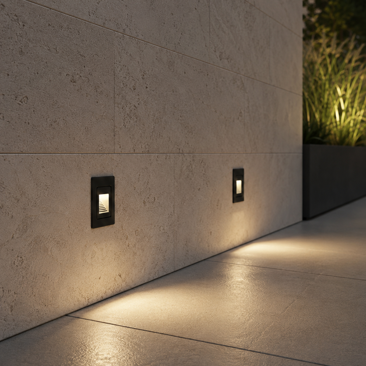 Світильник чорний врізний для підсвітки сходів H-8,5 cm Led 3W step light Black Megan 260719-100008387