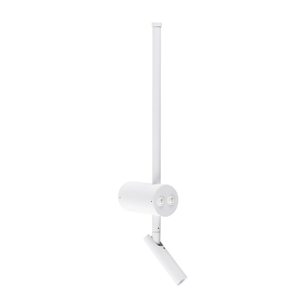 Настінний світильник білий з вимикачем на корпусі Kono new H-51 cm Led 8W 4200K White 260260-100007448