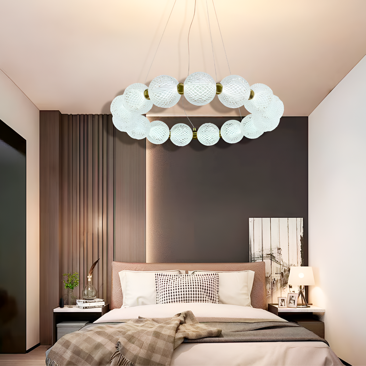 Люстра Pearls D-60cm LED 82W Gold + Clear 250488-100004493