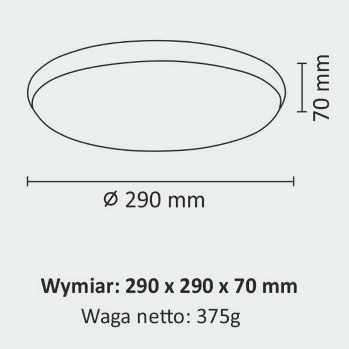 Світильники срібні стельові D-29 cm / D-39 cm Led 4000K Chrome Circle 260140-100007172