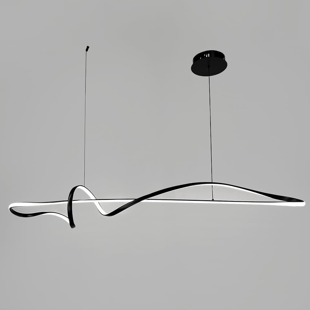 Підвісні люстри чорна хвиля L-100 cm / L-120 cm Led 4000K Black Wave 250918-100006042