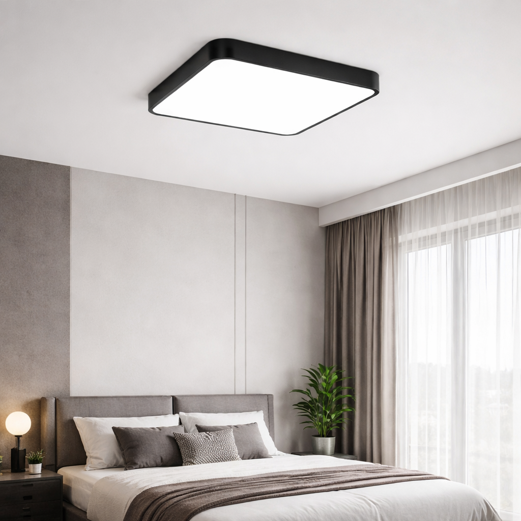 Стельовий світильник накладний з пультом чорний L-60 cm Led 76W Canny smooth Black №31 260131-100007067