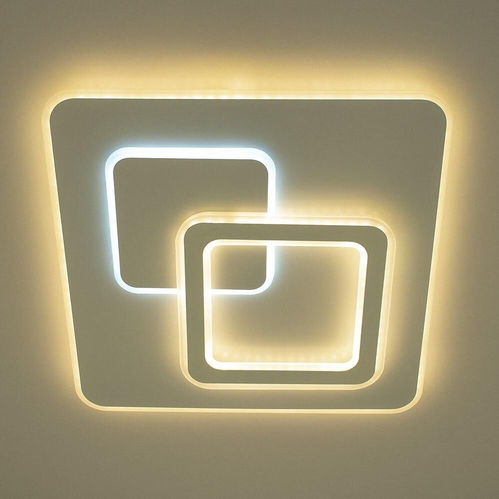 Ультратонка стельова біла квадратна люстра світлодіодна L-46 cm Led 70W White Home square 250874-100005739
