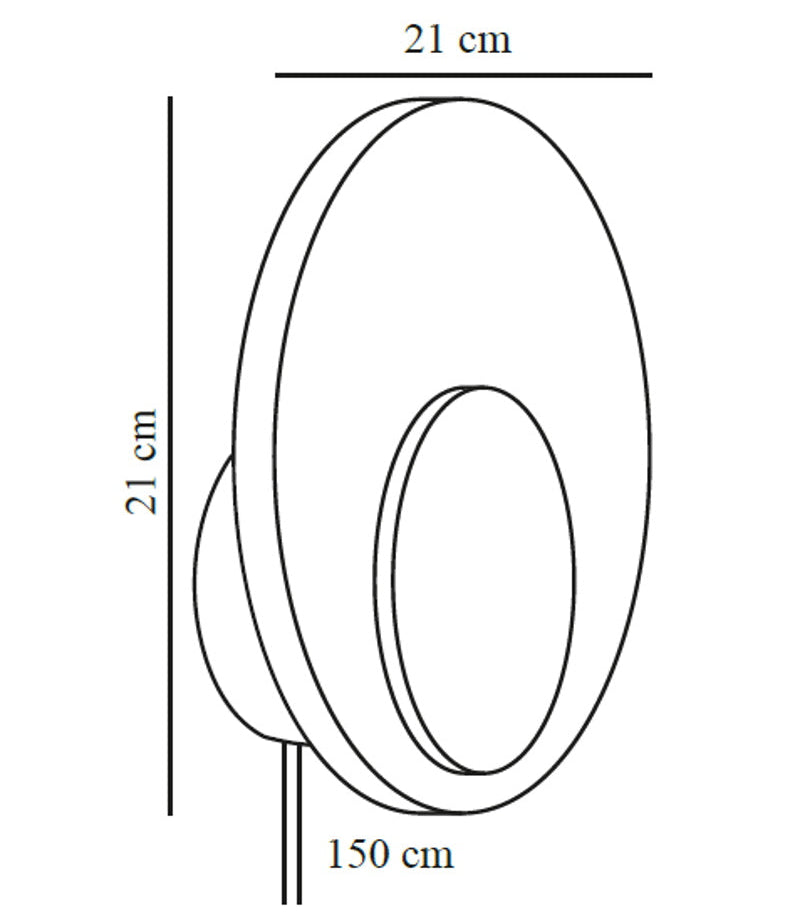 Настінний світильник білий D-21 cm Led 7W 3000K White Circle 260309-100007713