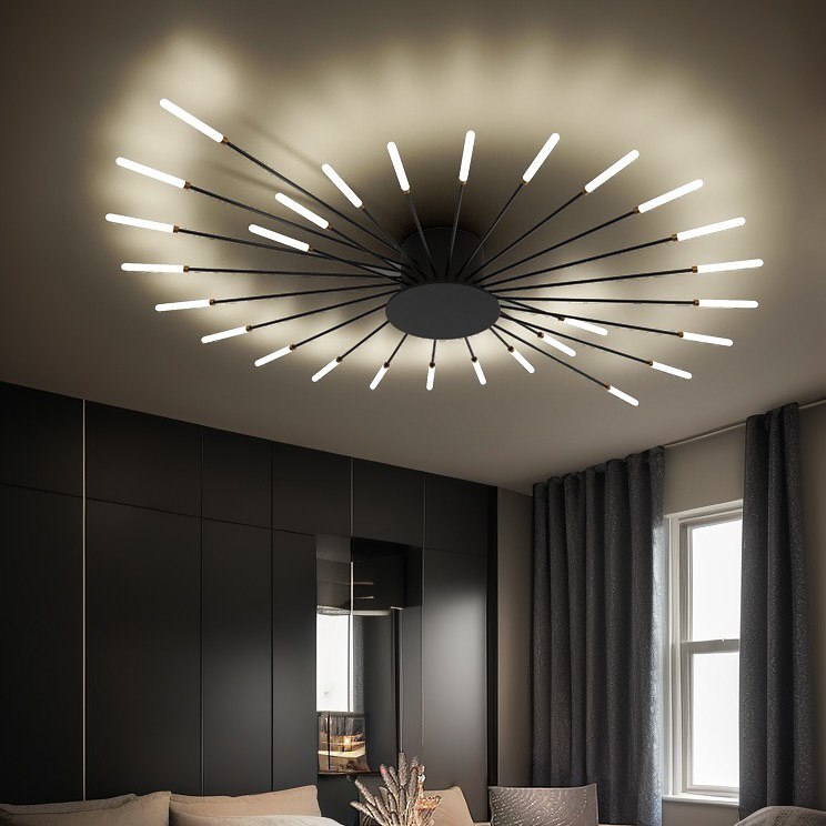 Стельовий світильник Fan lamp 28 D100 Led 20W 4000K Black 250118-100004031