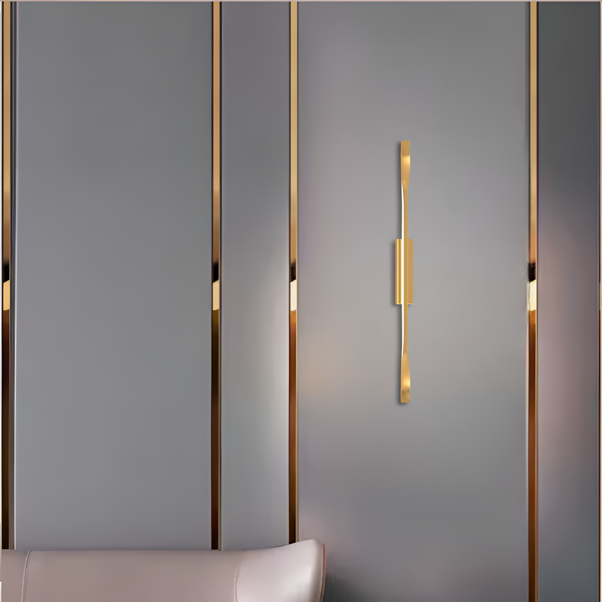 Світильник настінний Line and wave Gold 4000K L-80cm Led 7W / L-100cm Led 10W 240518-100003340