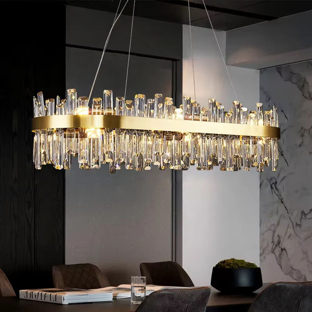 Підвісний світильник L-100 cm Led 58W 3000K 4000K 6000K Gold Empire 250118-100004058