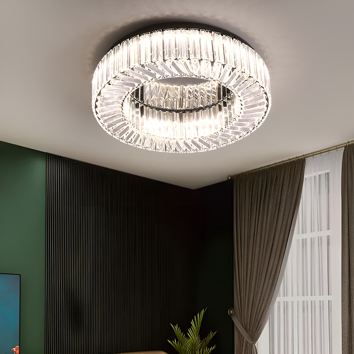 Стельовий світильник Crystal Tube D-40 cm/ D-50 cm Chrome 250676-100005125