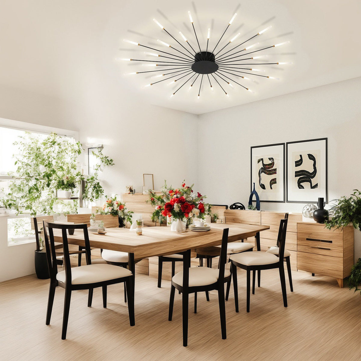 Стельовий світильник Fan 30 D-116 Led 22W 3000K 4000K 6000K Black + Gold 250118-100004079