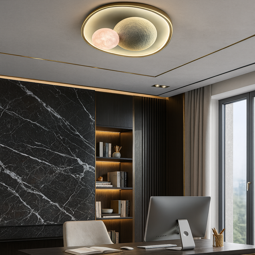 Люстра стельова світлодіодна D-50 cm Led 100W White + Grey Universe 2 center spheres 251253-100006773