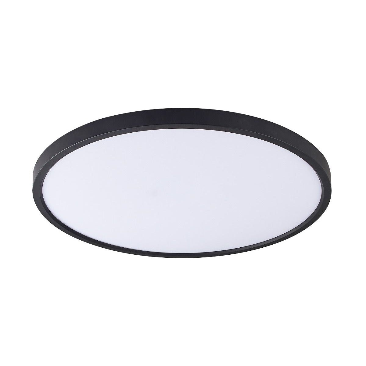 Стельова люстра чорна кругла світлодіодна D-60 cm H-3 cm Led 48W Black Circle 250940-100002088