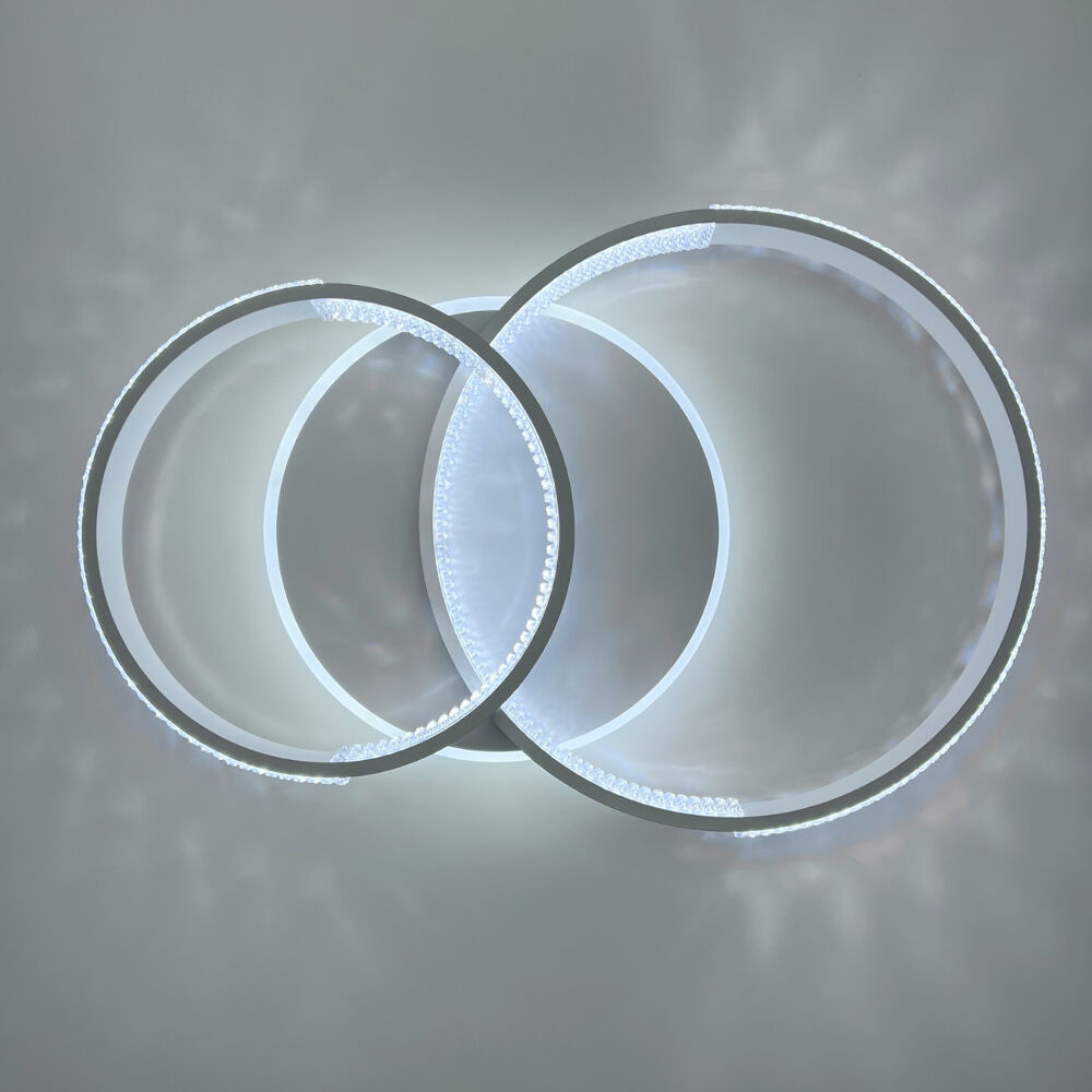 Стельова люстра біла з пультом L-60 cm H-11 cm Led 80W 3000-6000K White Arka lamp 251174-100006650