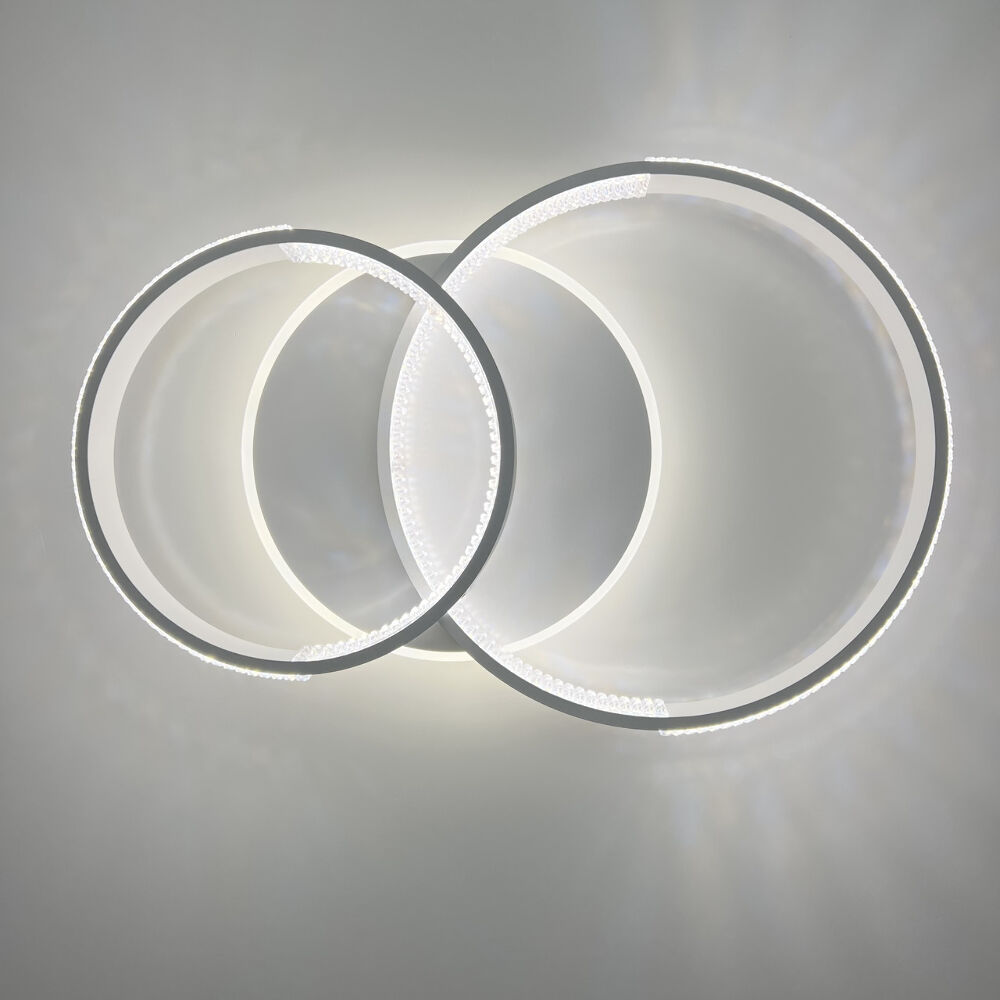 Стельова люстра біла з пультом L-60 cm H-11 cm Led 80W 3000-6000K White Arka lamp 251174-100006650