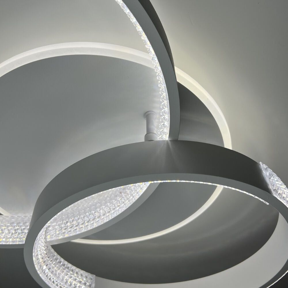 Стельова люстра біла з пультом L-60 cm H-11 cm Led 80W 3000-6000K White Arka lamp 251174-100006650