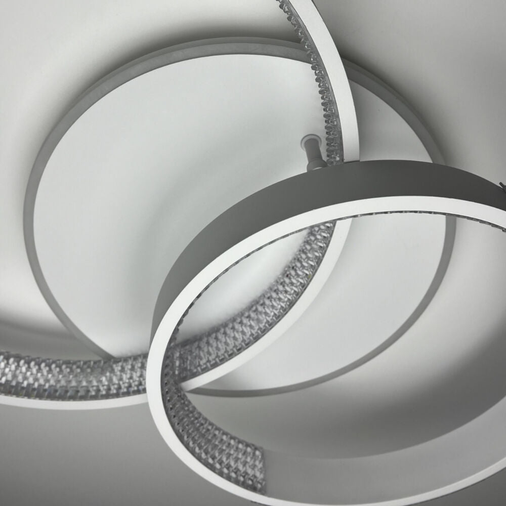 Стельова люстра біла з пультом L-60 cm H-11 cm Led 80W 3000-6000K White Arka lamp 251174-100006650