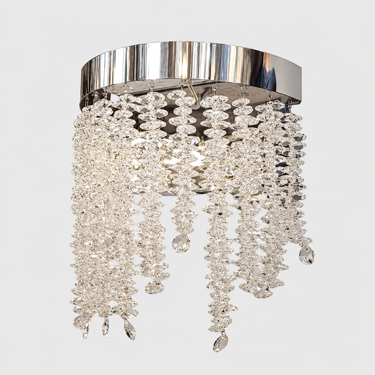 Настінний світильник срібний з кришталевим плафоном H -24 cm Led 23W Chrome + Transparent Tree 260935-100009018