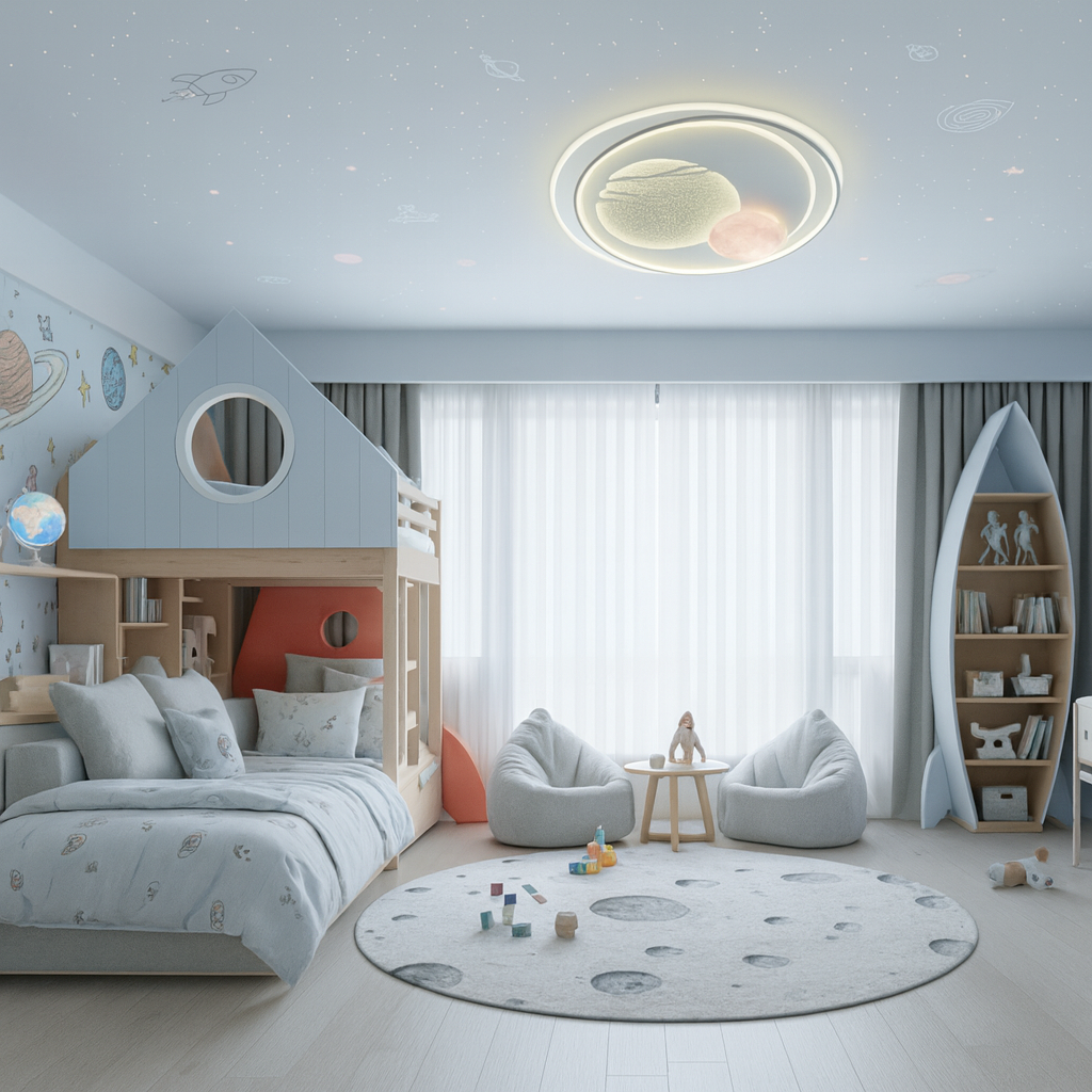 Люстра стельова світлодіодна D-30 cm / D-50 cm Led 50W / 100W White + Grey Universe 2 spheres 251153-100006743