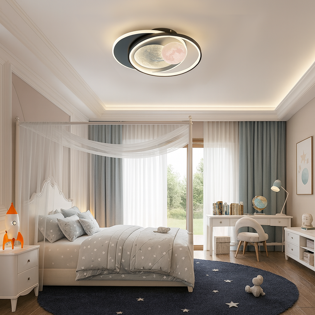 Люстра стельова світлодіодна D-30 cm / D-50 cm Led 50W / 100W White + Grey Universe 2 spheres 251153-100006743