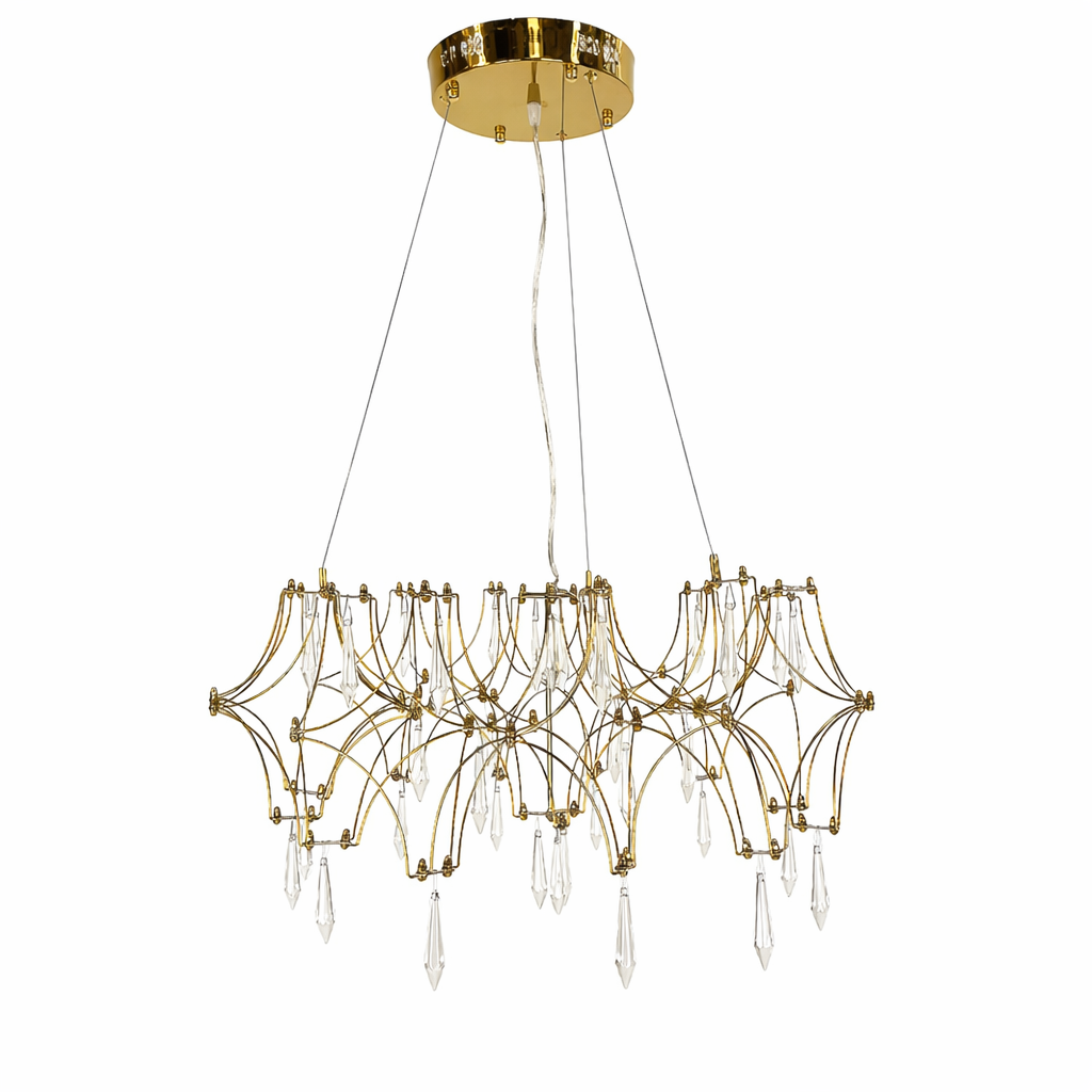 Підвісні люстри золоті D-65 cm / D-70 cm Led 3000K-6000K Titanium Rain 260118-100007244