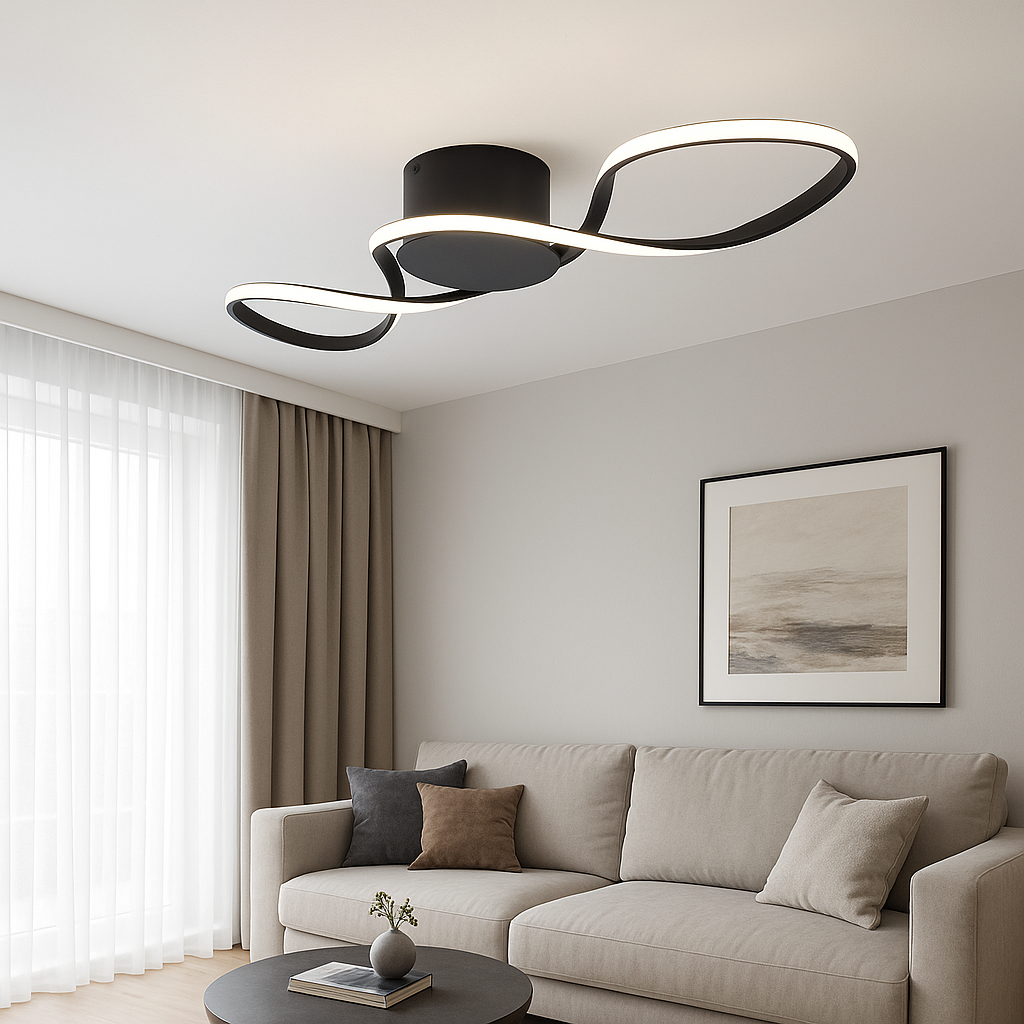 Люстра Wave Black 38W L-80cm 4000К 250535-100005012