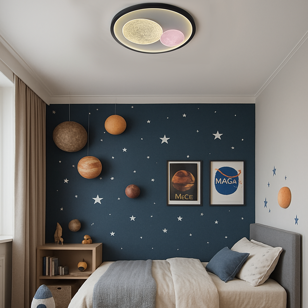 Люстра стельова світлодіодна D-30 cm Led 50W White + Grey Universe 2 spheres 251253-100006767