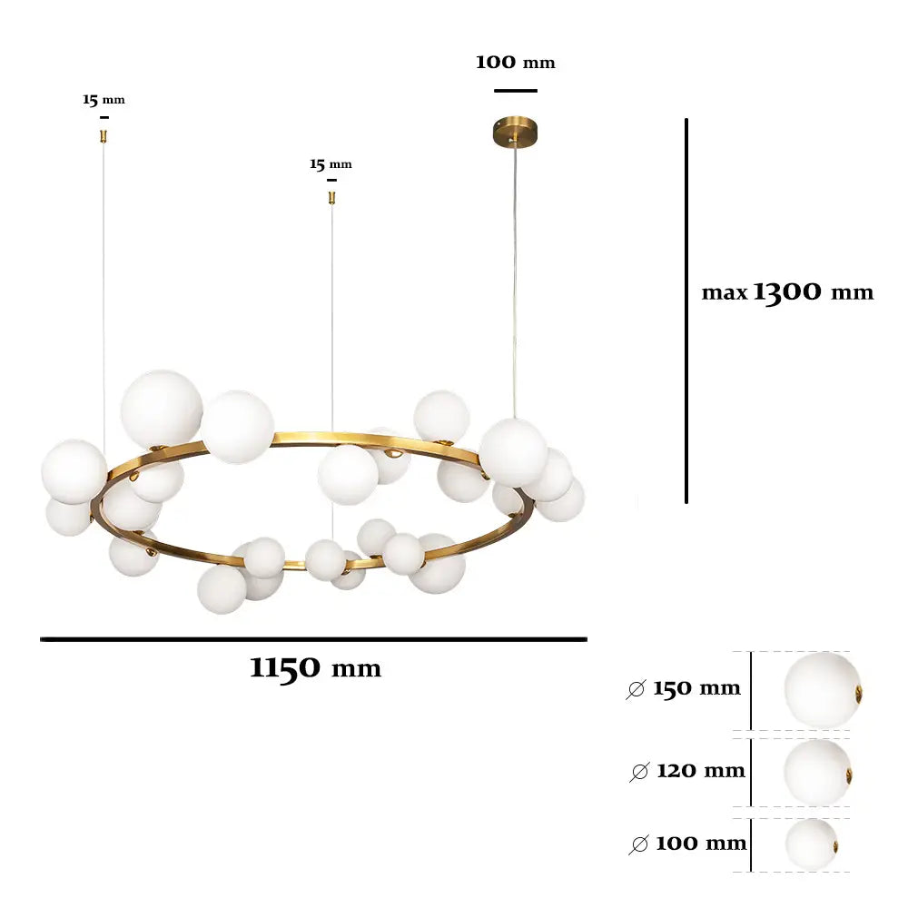 Люстра Modo Bubbles G9x24 Gold + White 250431-100004588