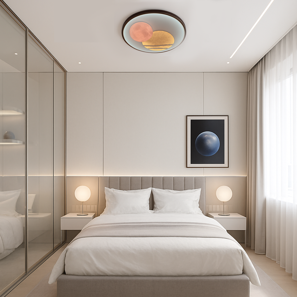 Люстра стельова світлодіодна D-30 cm Led 50W White + Grey Universe 2 center spheres 251253-100006769