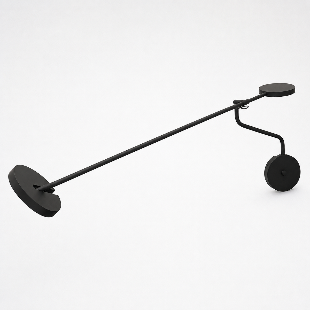 Cвітильник чорний настінний з поворотним плафоном H-40 cm W-95 cm Led 7W 3000K Black Slim Groky 260866-100008547