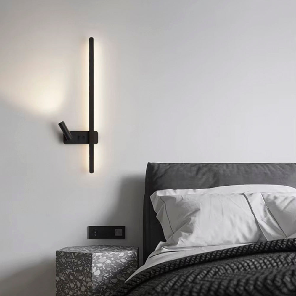 Настінні світильники з вимикачем на корпусі Strong line spot H-65 см Led 22W 4000K Left / Right Black 250318-100004239